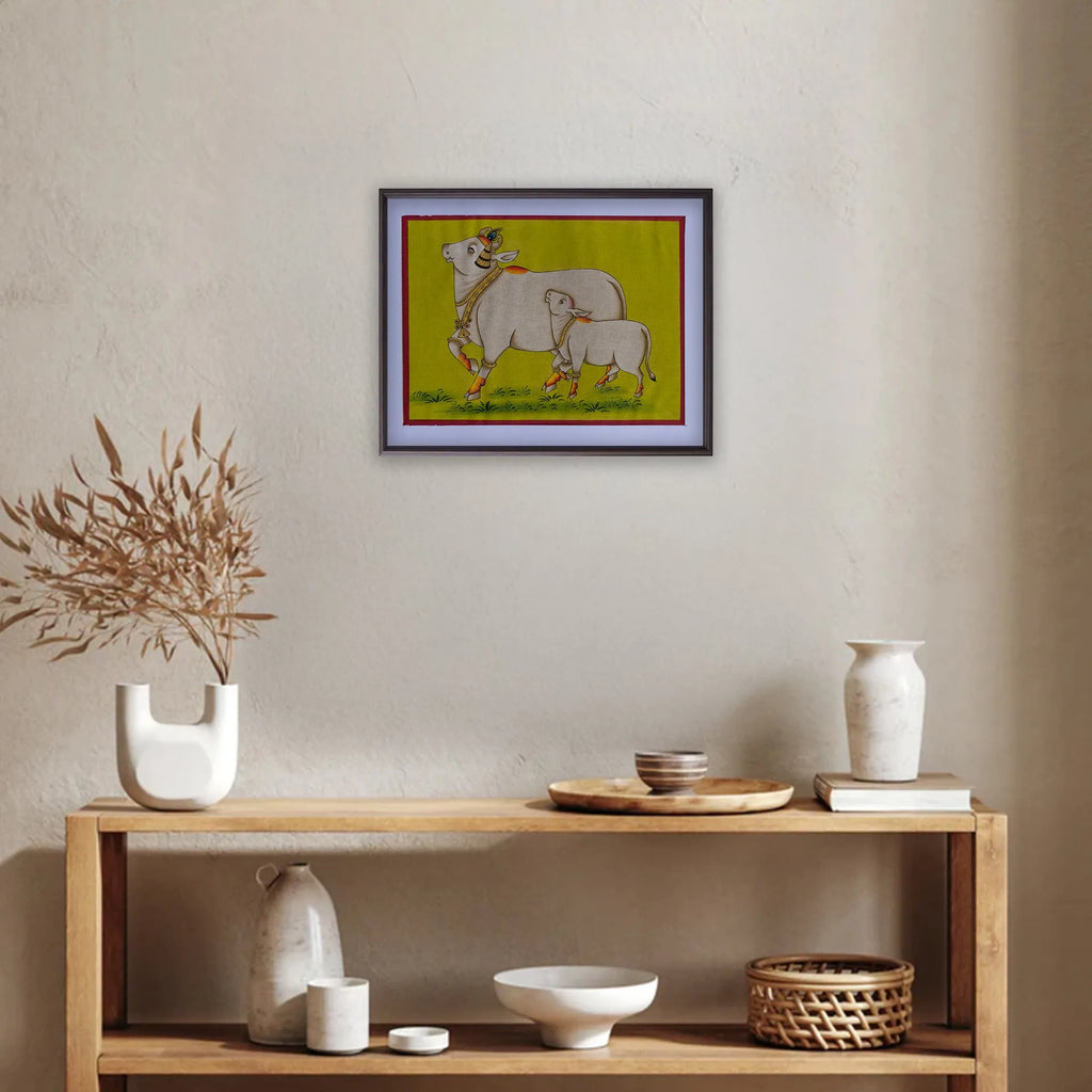 Pichwai Art - Pichwai Cow