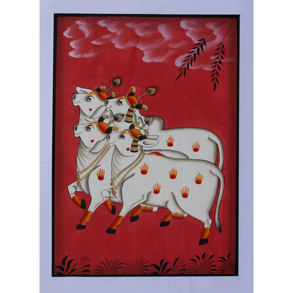 Pichwai Art - Pichwai Cow