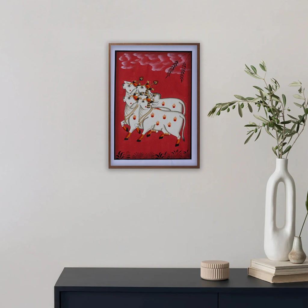Pichwai Art - Pichwai Cow