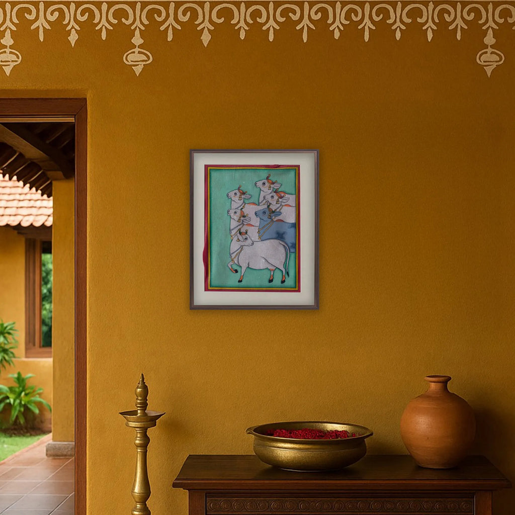 Pichwai Art - Pichwai Cow