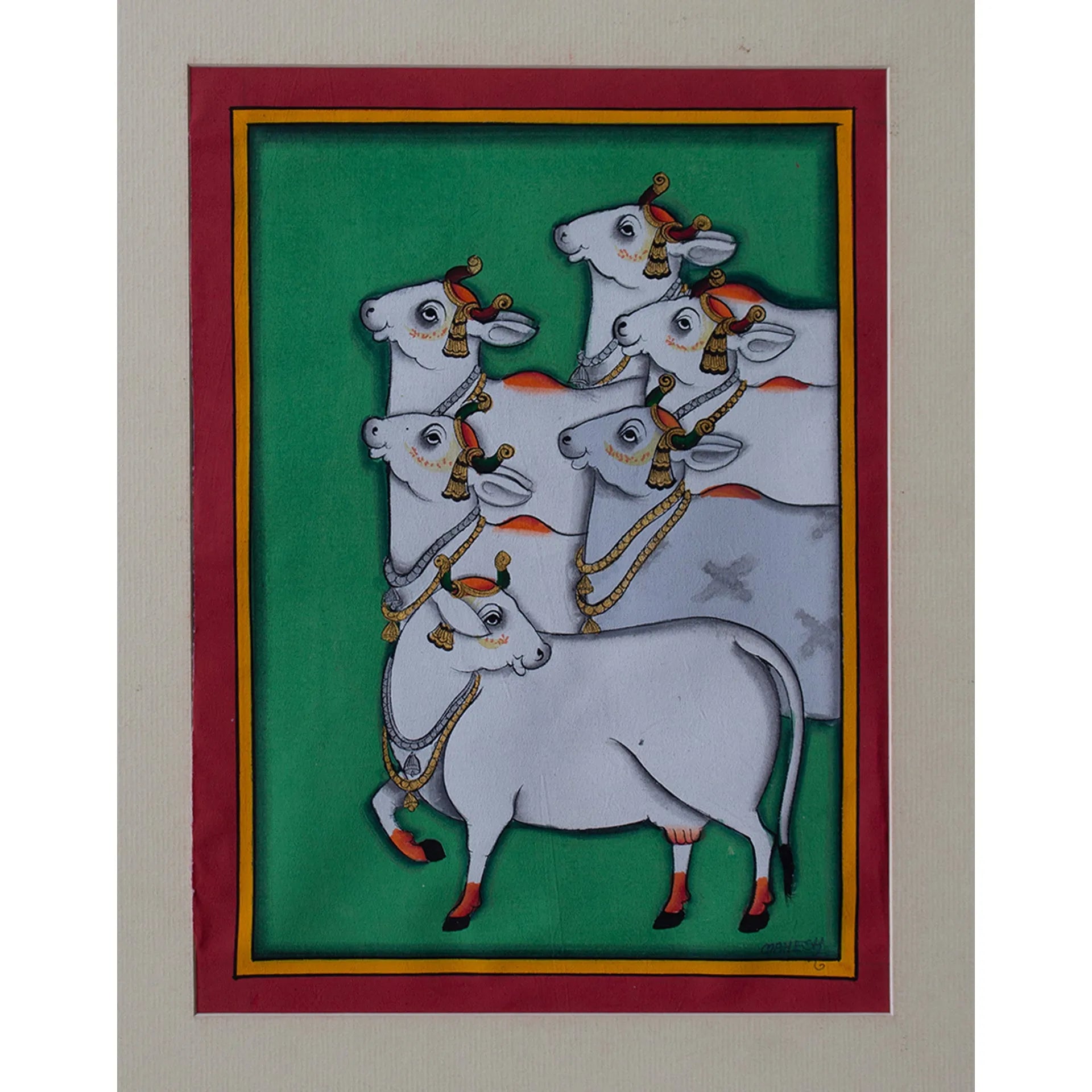 Pichwai Art - Pichwai Cow