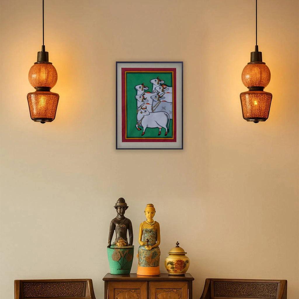 Pichwai Art - Pichwai Cow