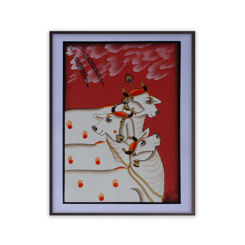 Pichwai Art - Pichwai Cow