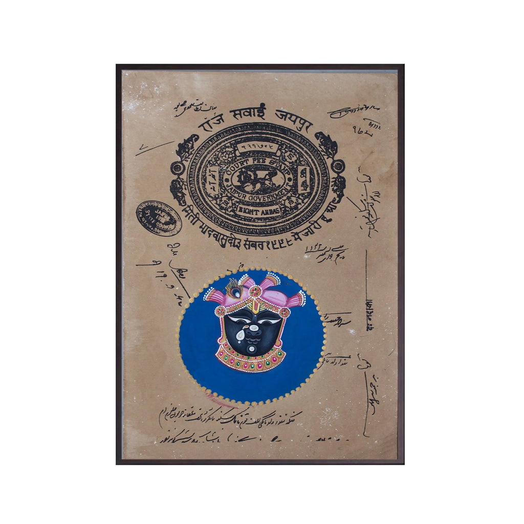 Shrinathji on old postal paper