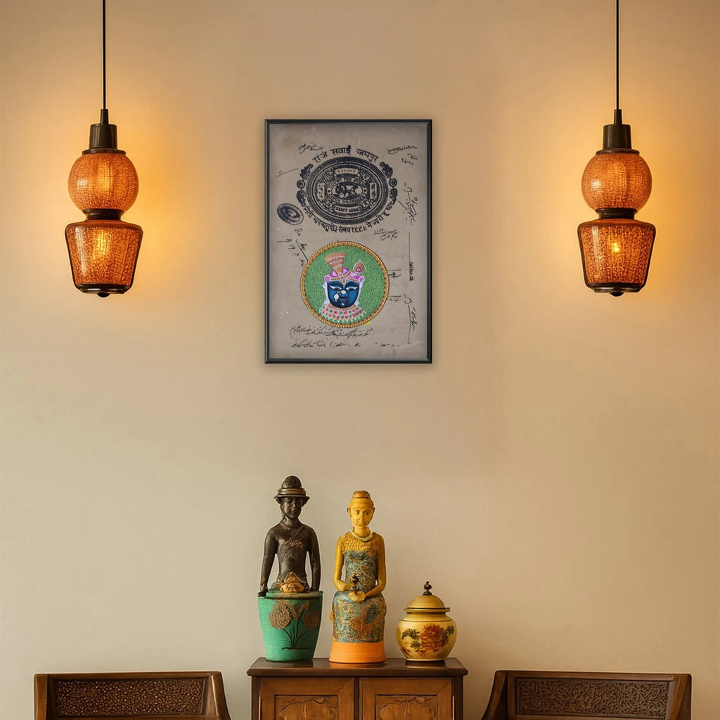 Shrinathji on old postal paper