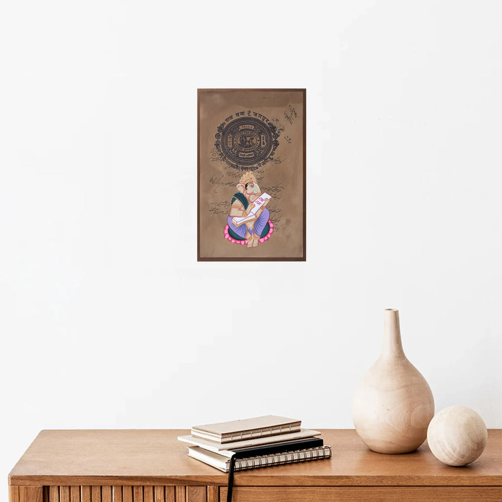 Ganpati on old postal paper