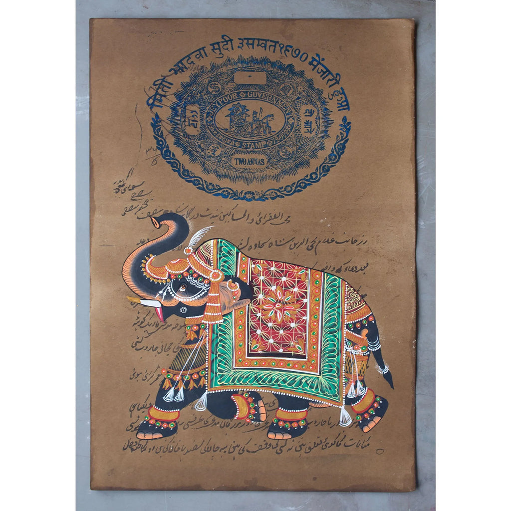 Ganpati on old postal paper