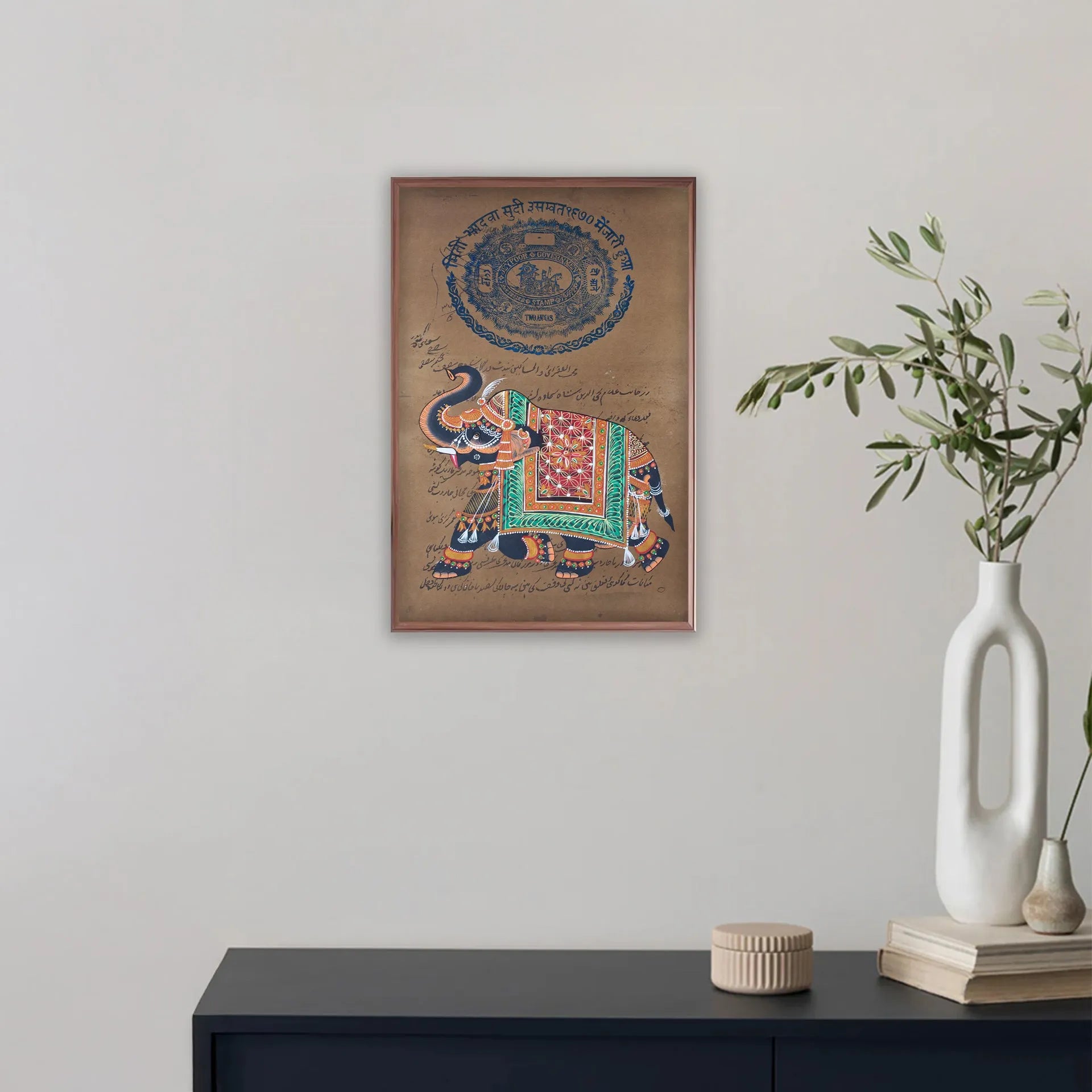 Ganpati on old postal paper