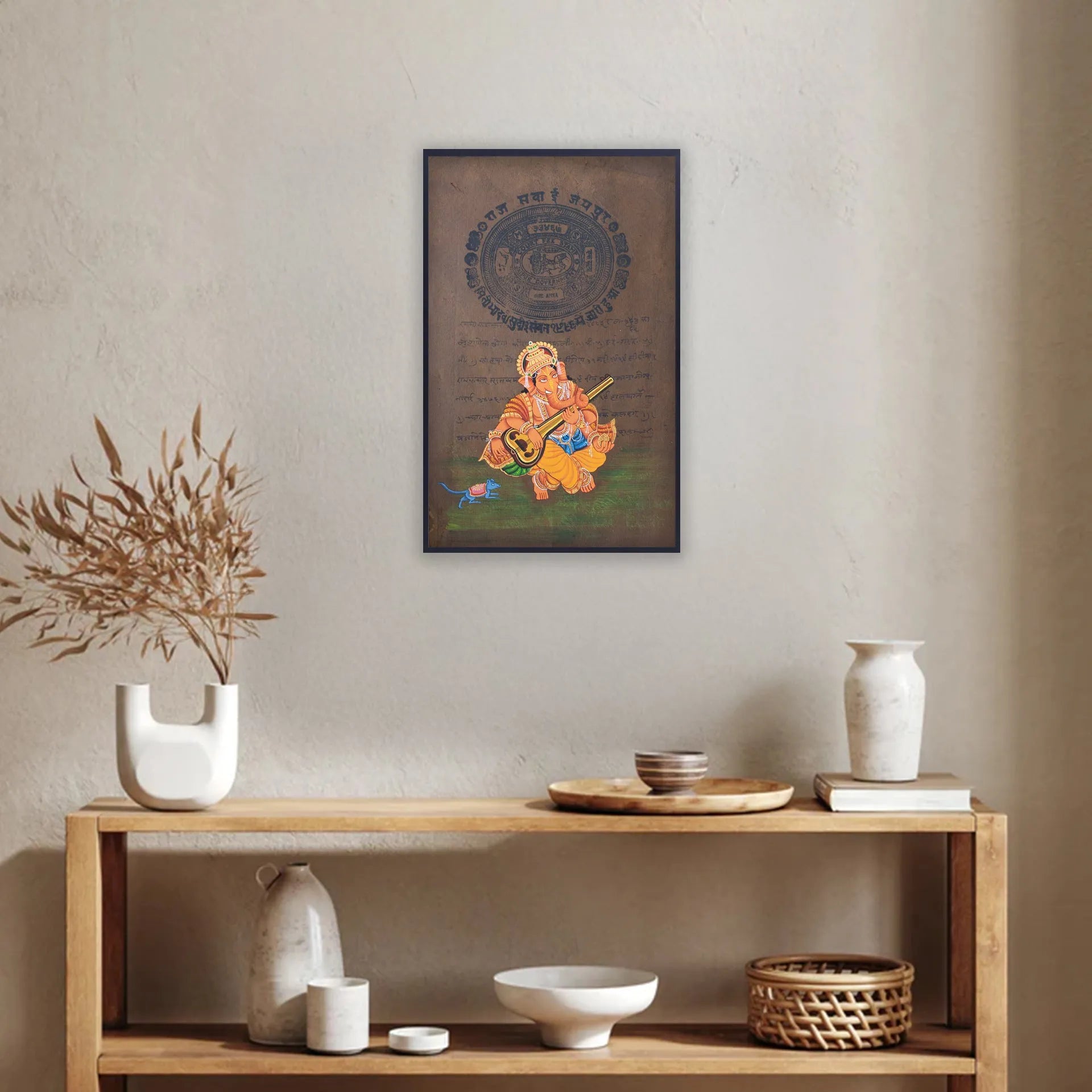 Ganpati on old postal paper