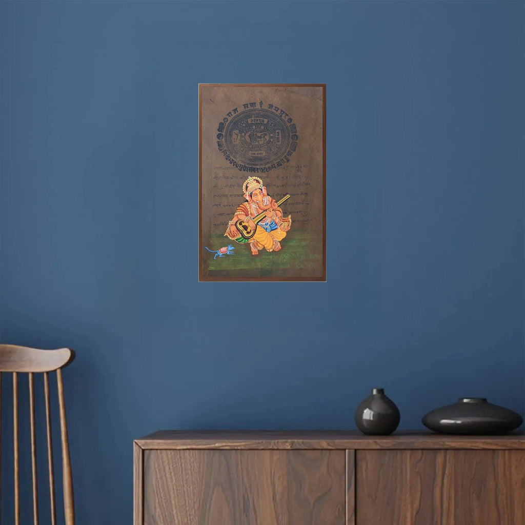 Ganpati on old postal paper