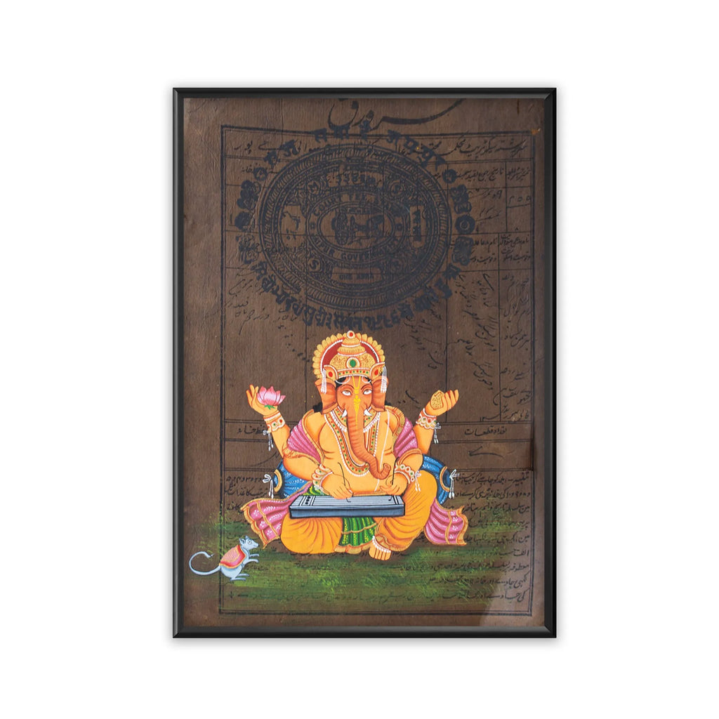 Ganpati on old postal paper