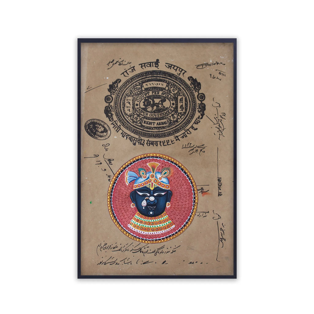 Shrinathji on old postal paper