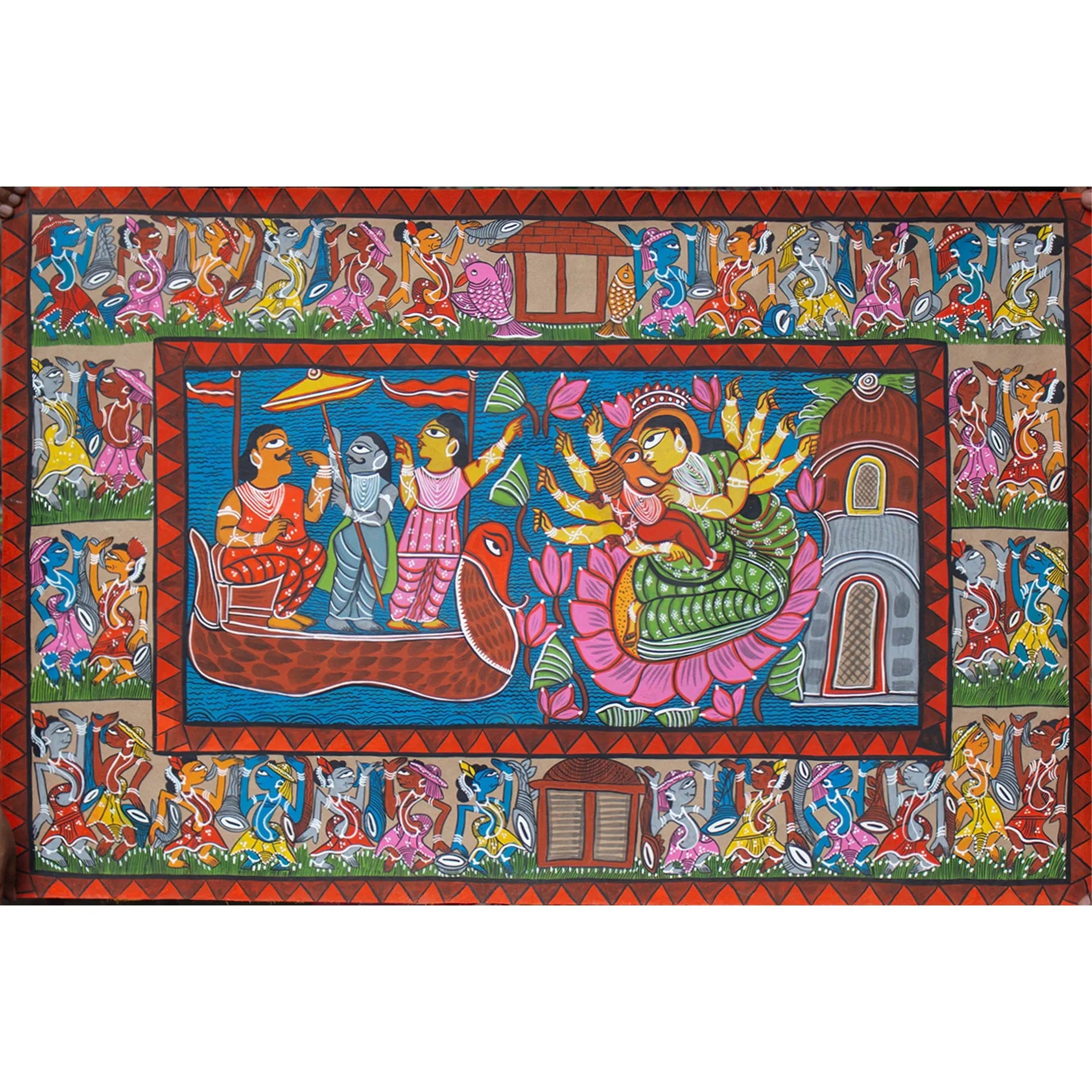 Bengal Pattachitra - Durga Story