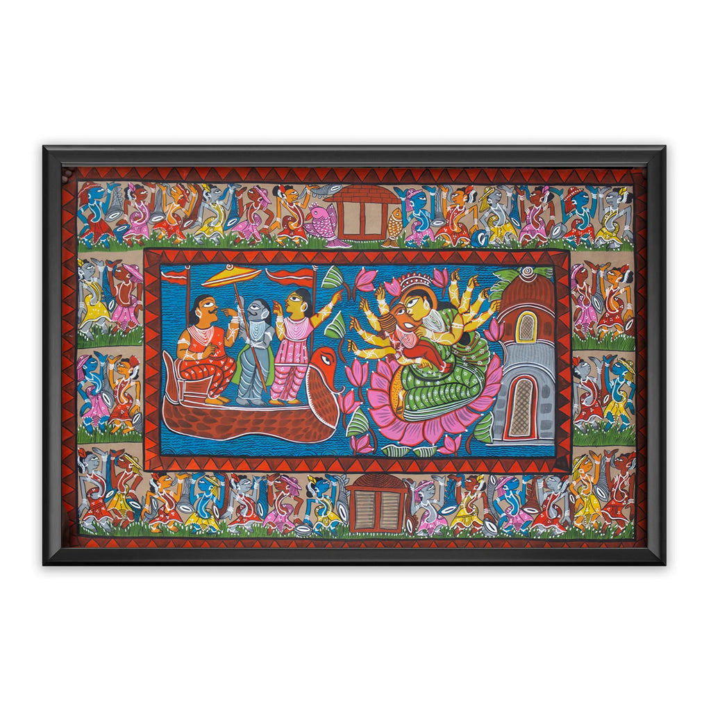 Bengal Pattachitra - Durga Story