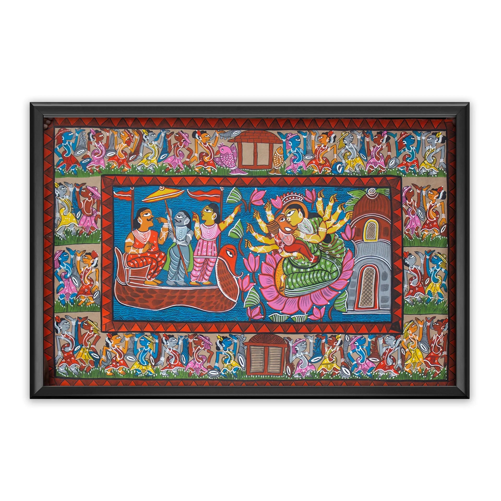 Bengal Pattachitra - Durga Story