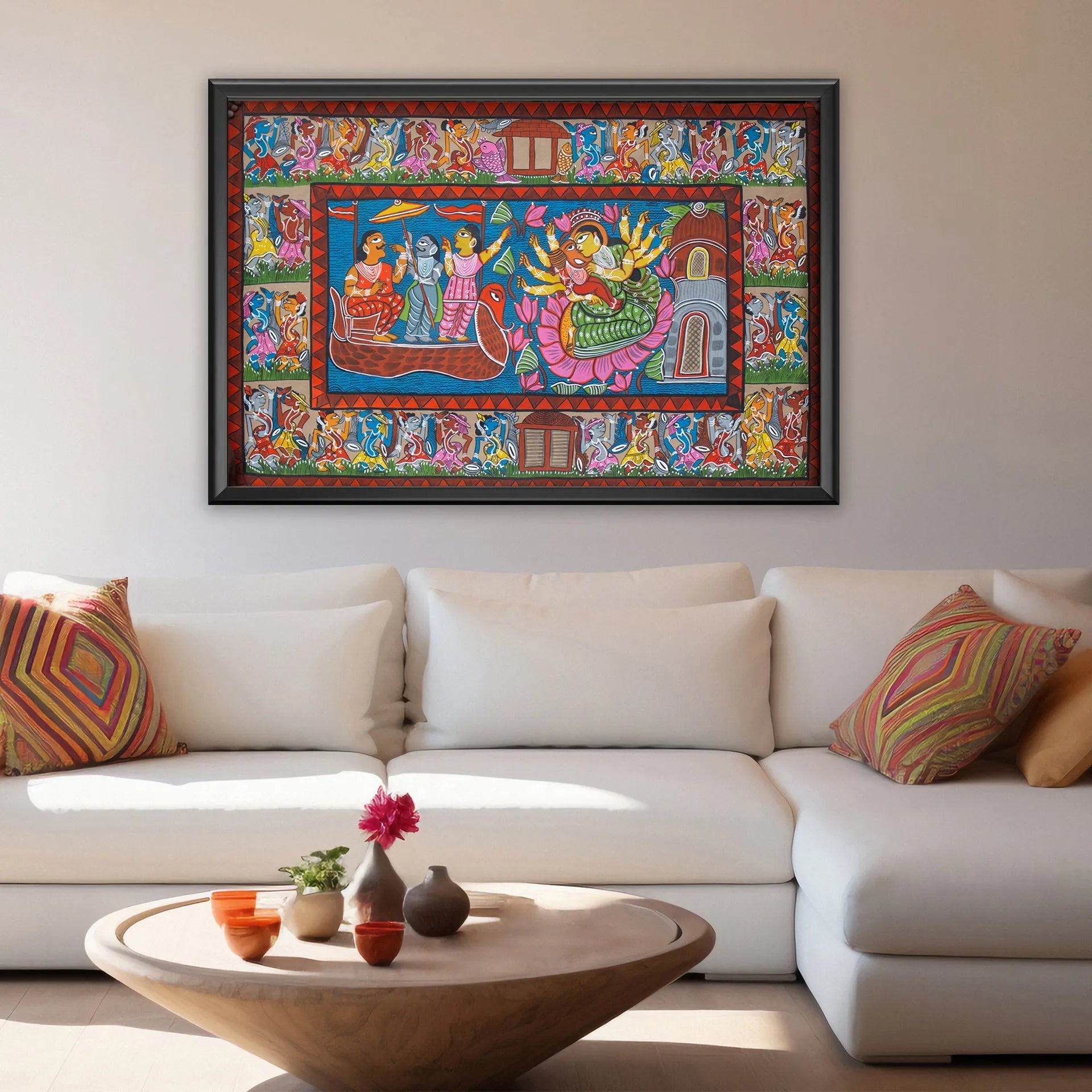 Bengal Pattachitra - Durga Story