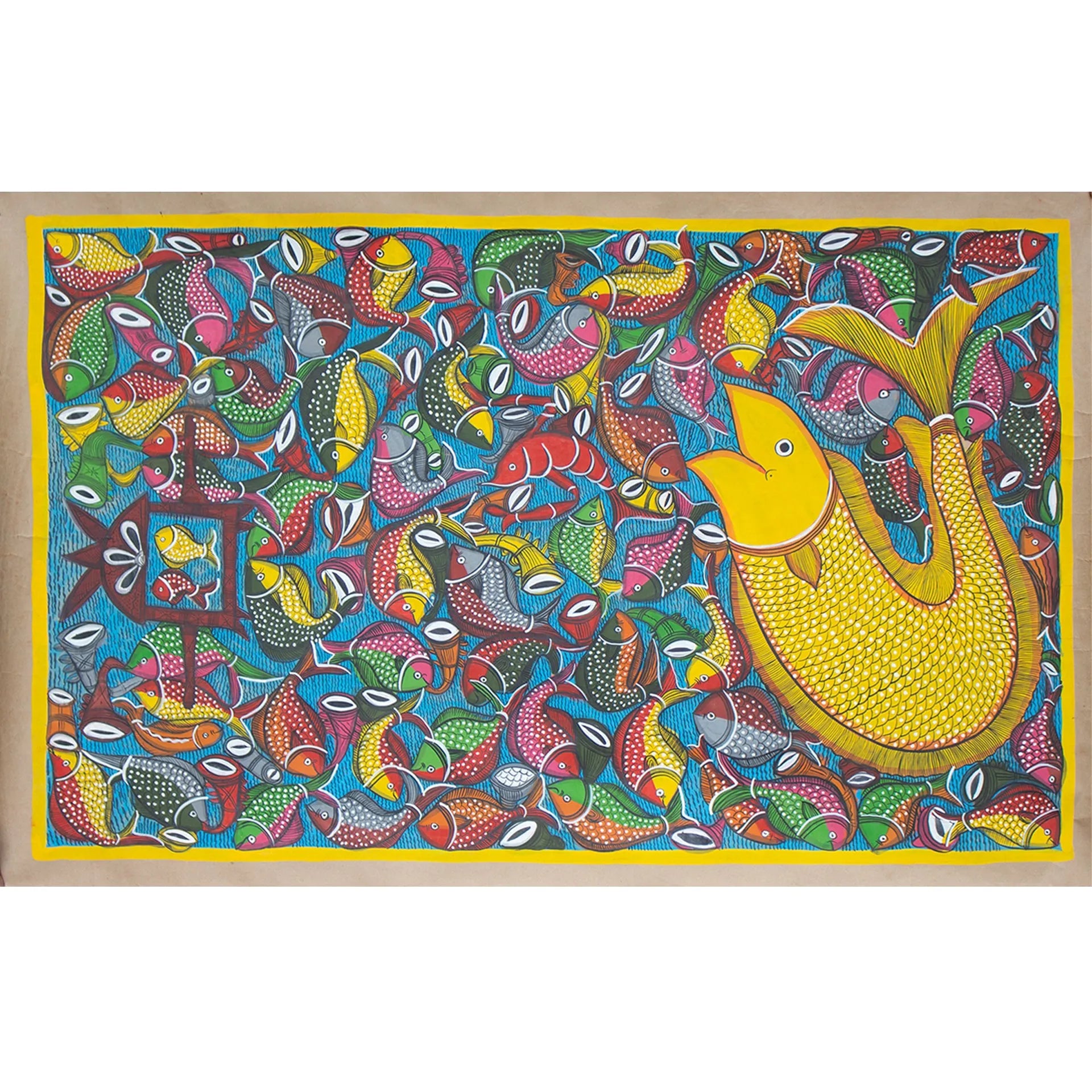 Bengal Pattachitra - Fish marriage