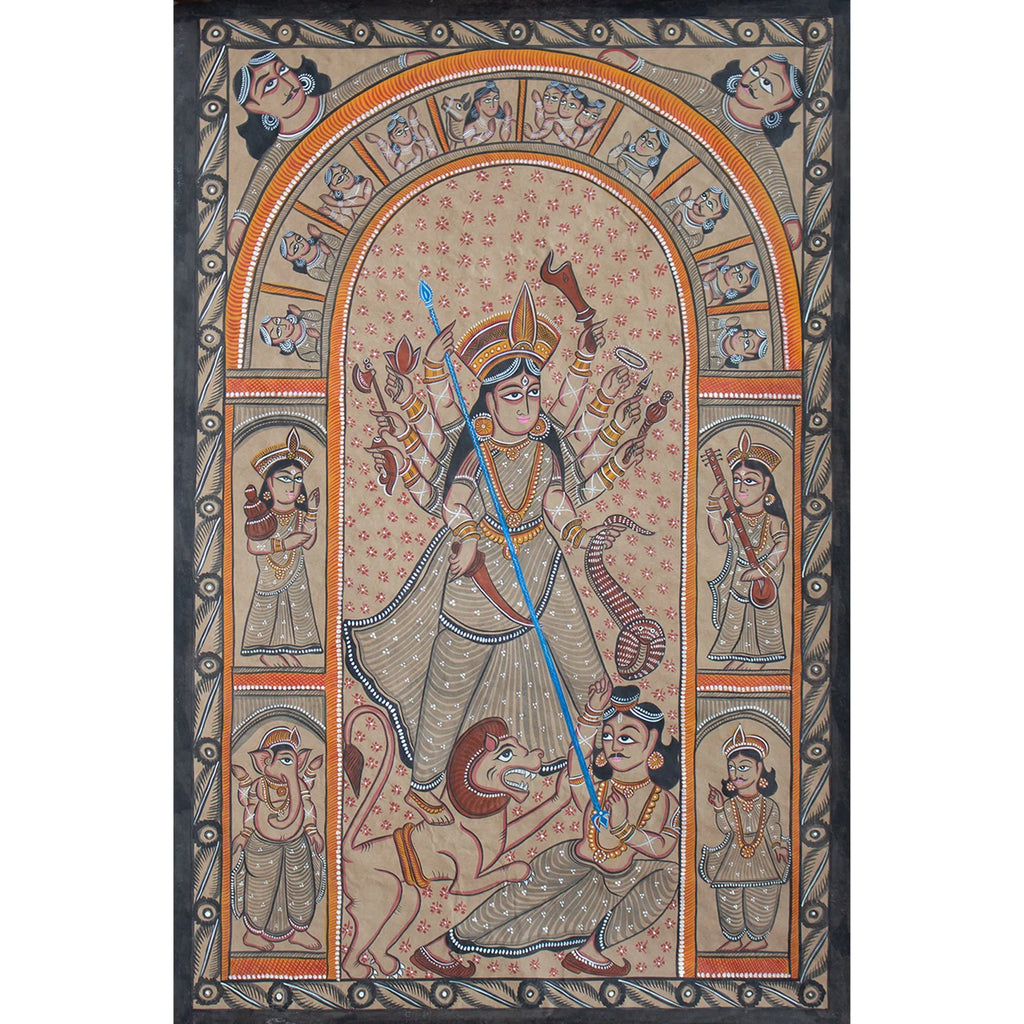 Bengal Pattachitra - Durga Maa