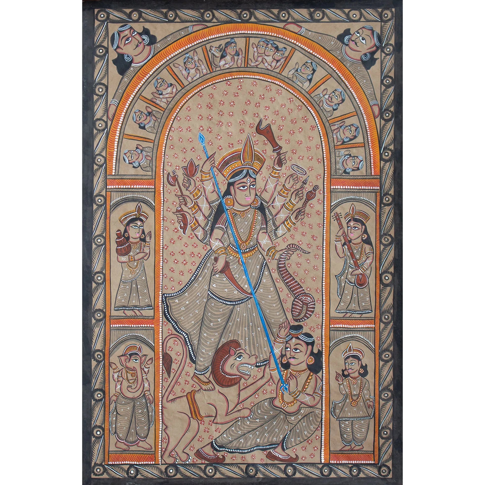 Bengal Pattachitra - Durga Maa