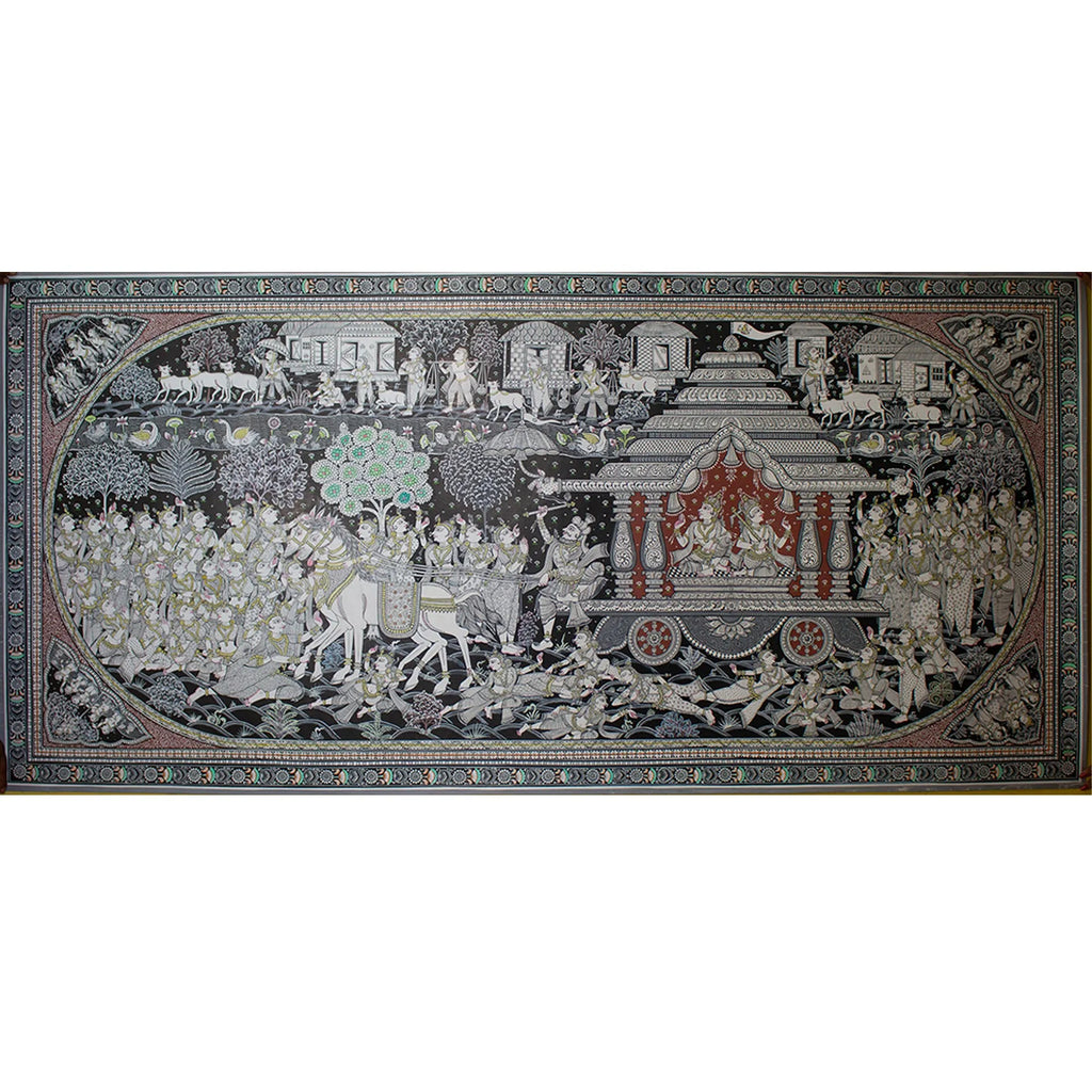 Orissa Pattachitra - Krishna Balram yatra to Mathura
