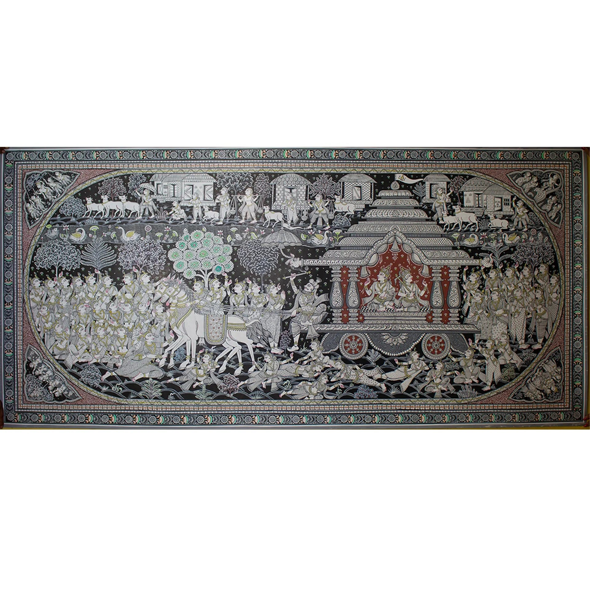 Orissa Pattachitra - Krishna Balram yatra to Mathura