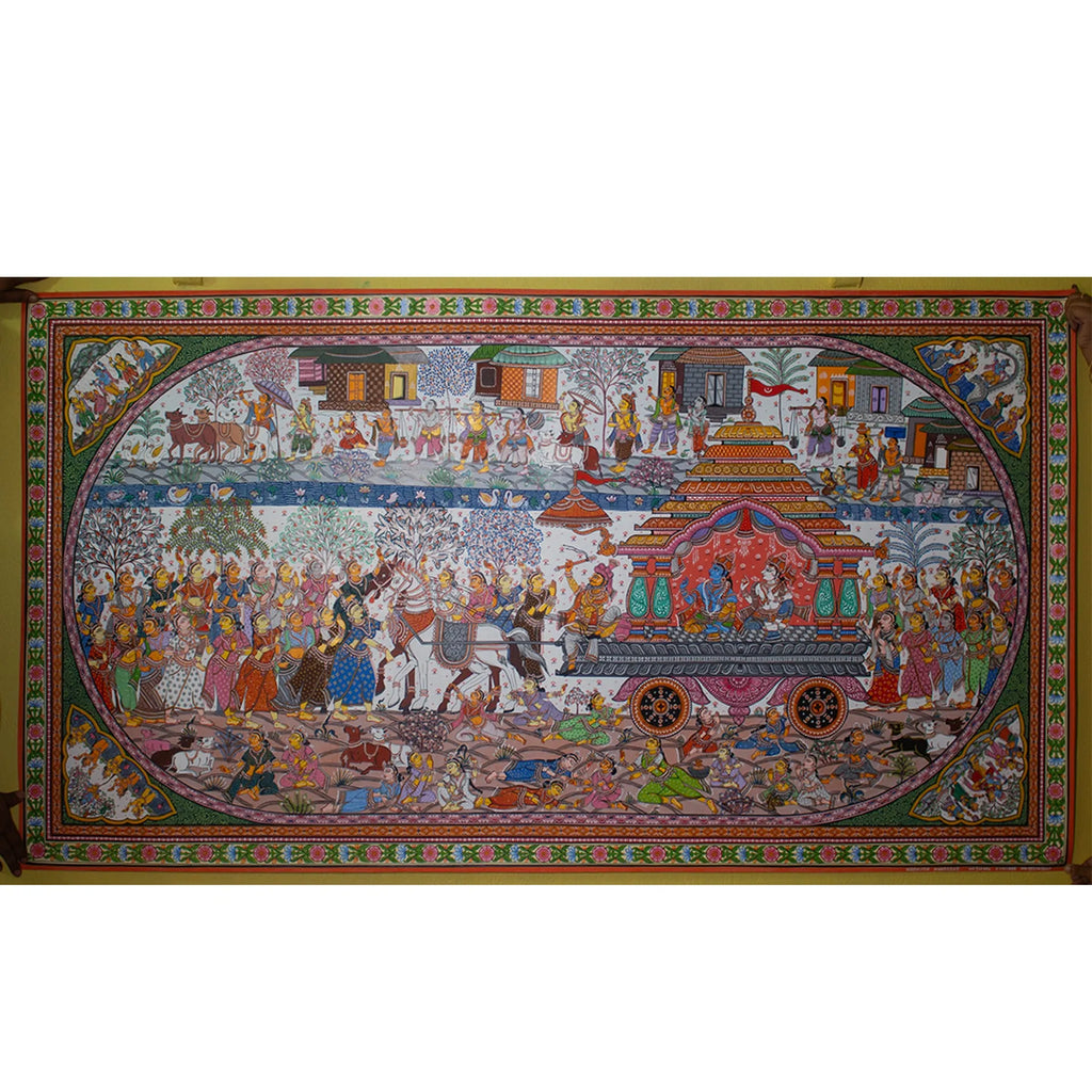 Orissa Pattachitra - Krishna Balram yatra to Mathura