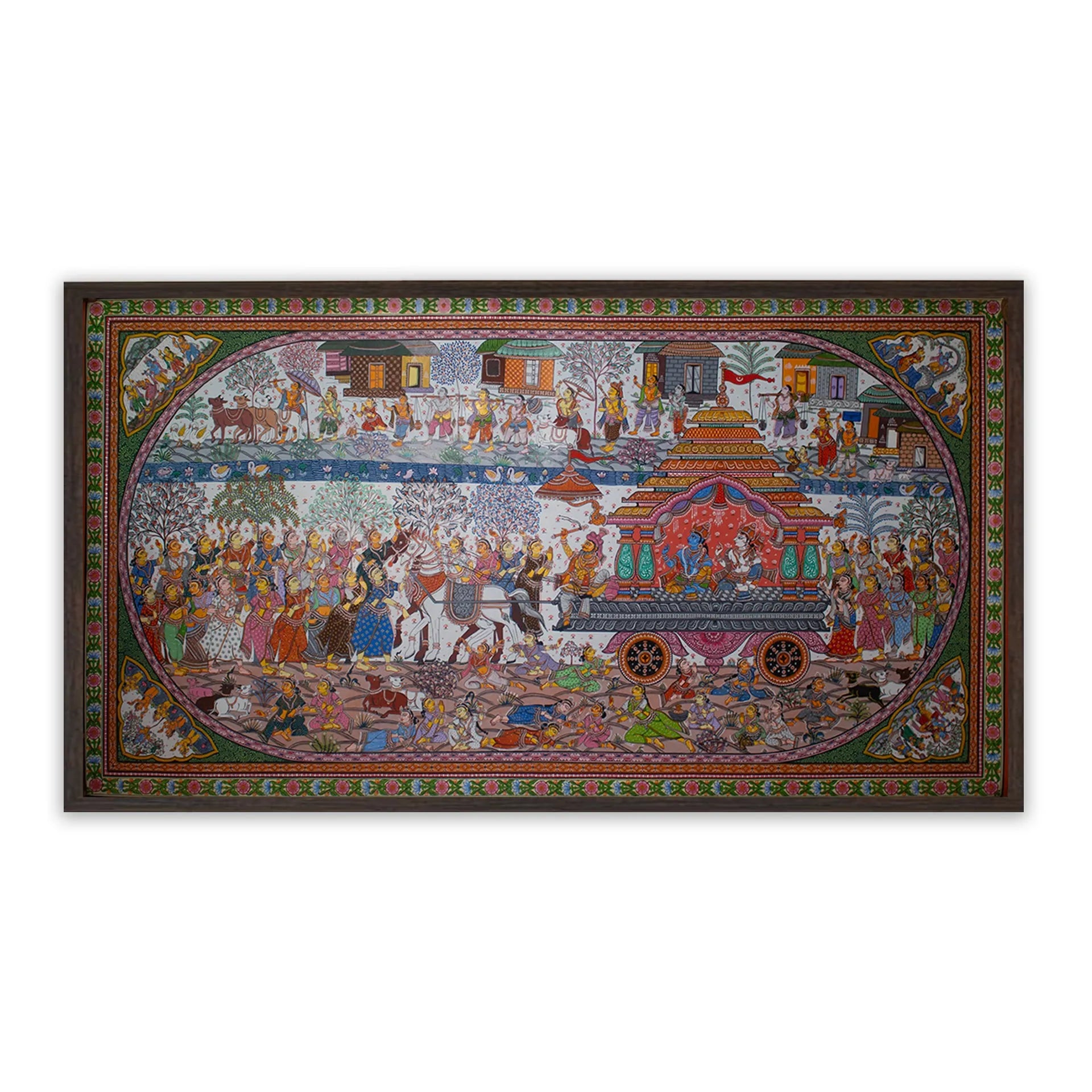 Orissa Pattachitra - Krishna Balram yatra to Mathura