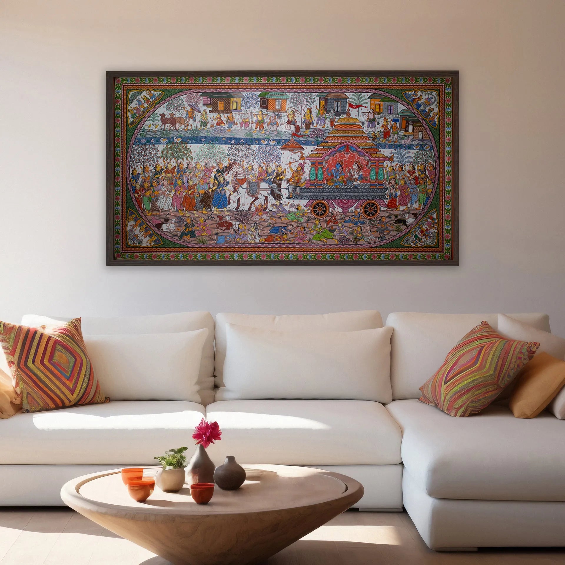 Orissa Pattachitra - Krishna Balram yatra to Mathura
