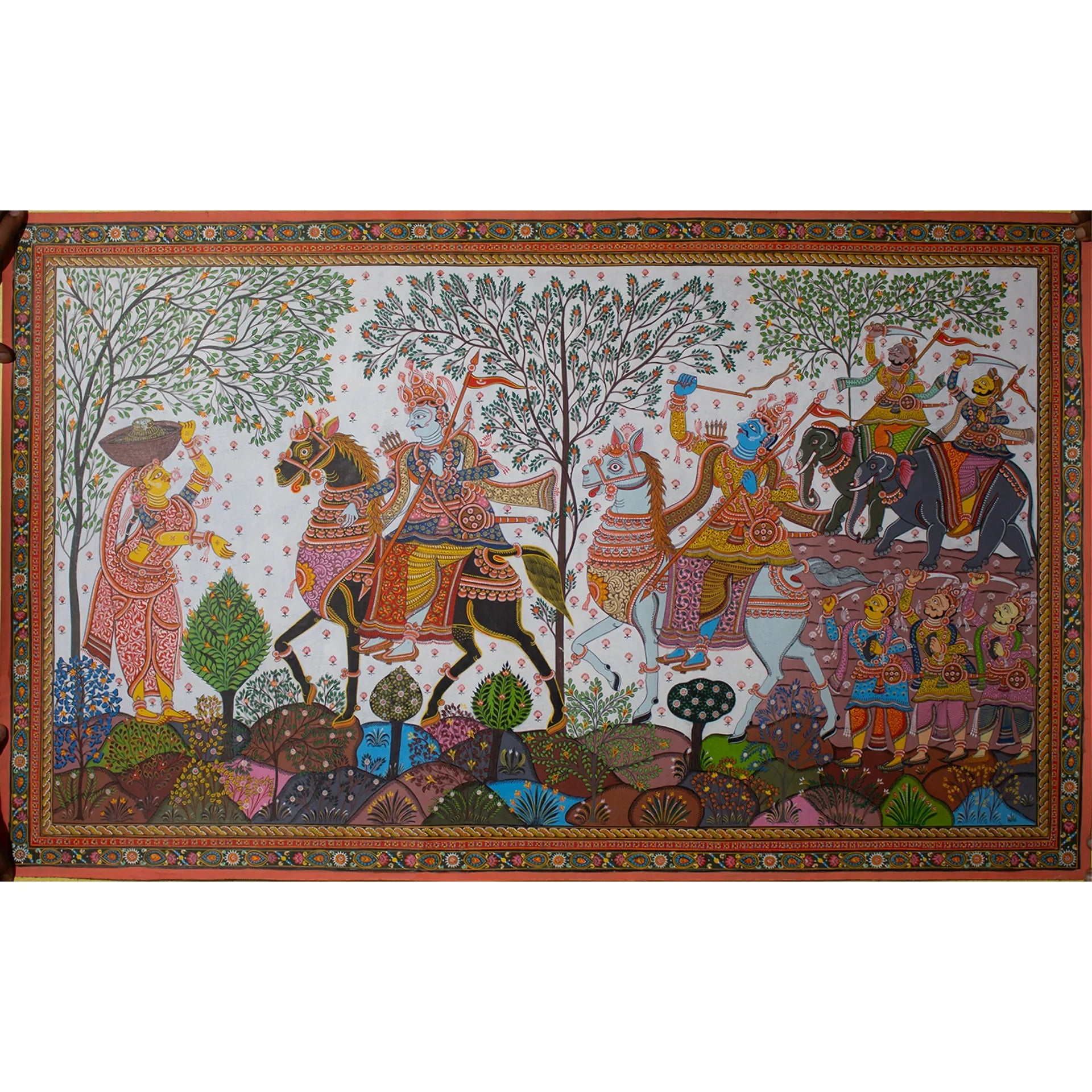 Orissa Pattachitra - Vishnu Balram Kanchi kaveri story