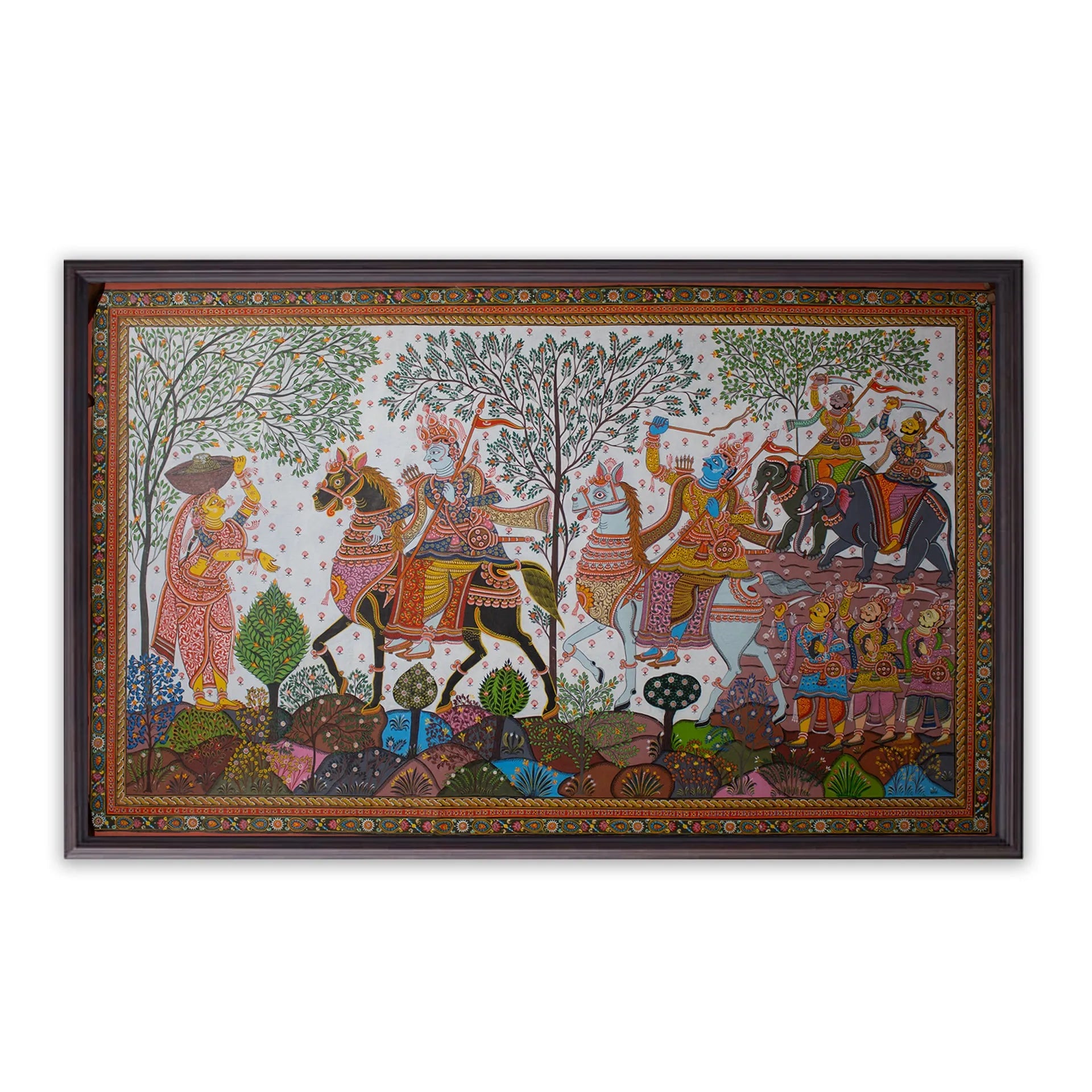 Orissa Pattachitra - Vishnu Balram Kanchi kaveri story