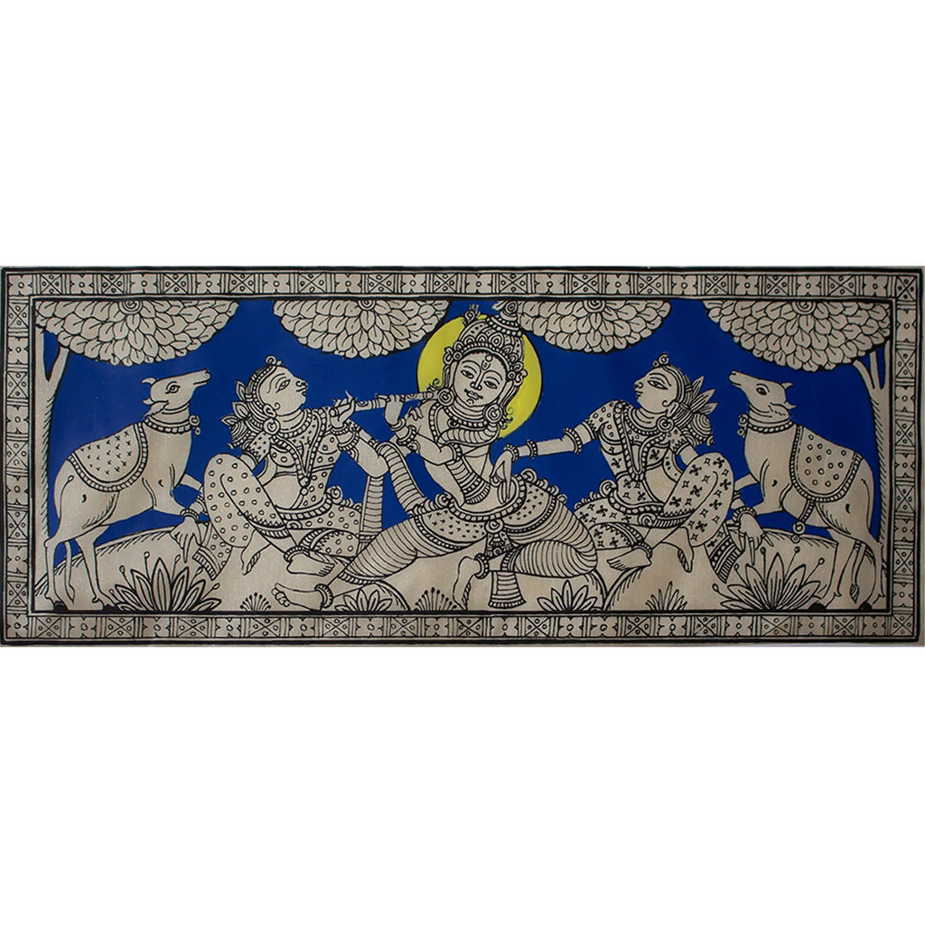 Orissa Pattachitra - Krishna and Gopis