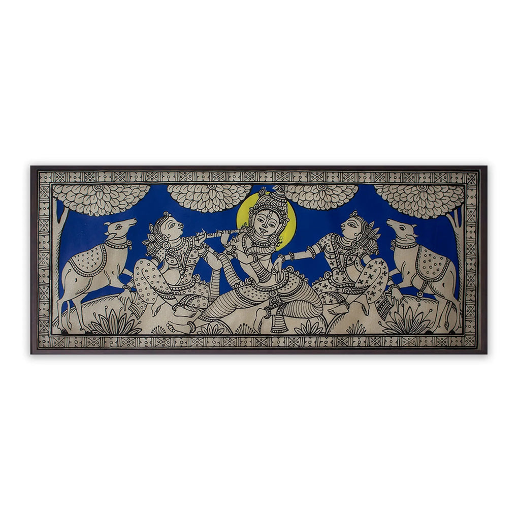Orissa Pattachitra - Krishna and Gopis