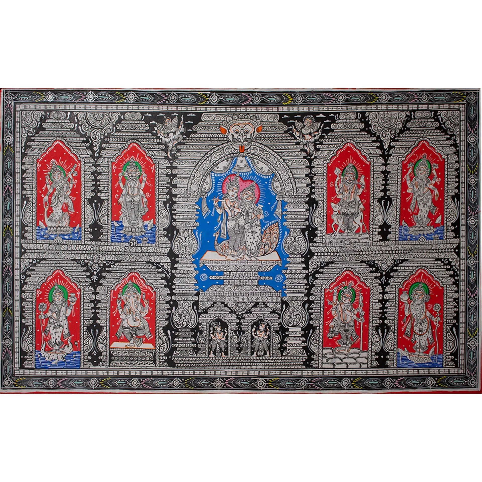 Orissa Pattachitra - Krishna story- Mukhshala