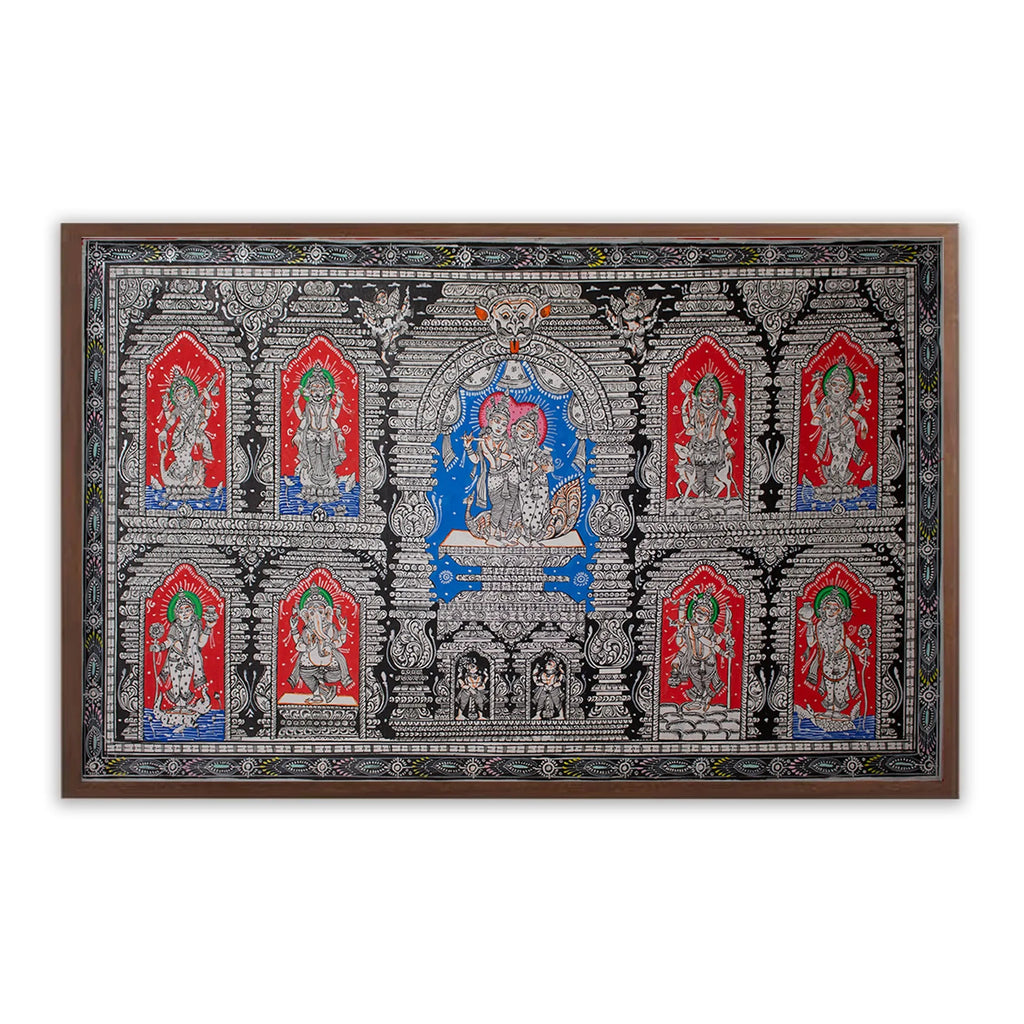 Orissa Pattachitra - Krishna story- Mukhshala
