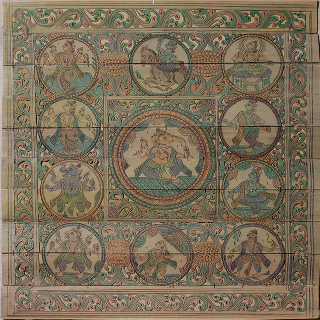 Palm Leaf - Ganesha and Dasavtar
