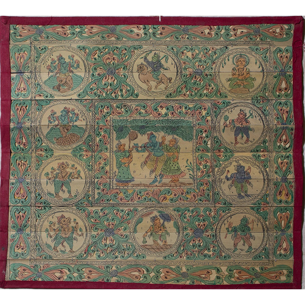 Palm Leaf - Radha Krishna and Dasavtar