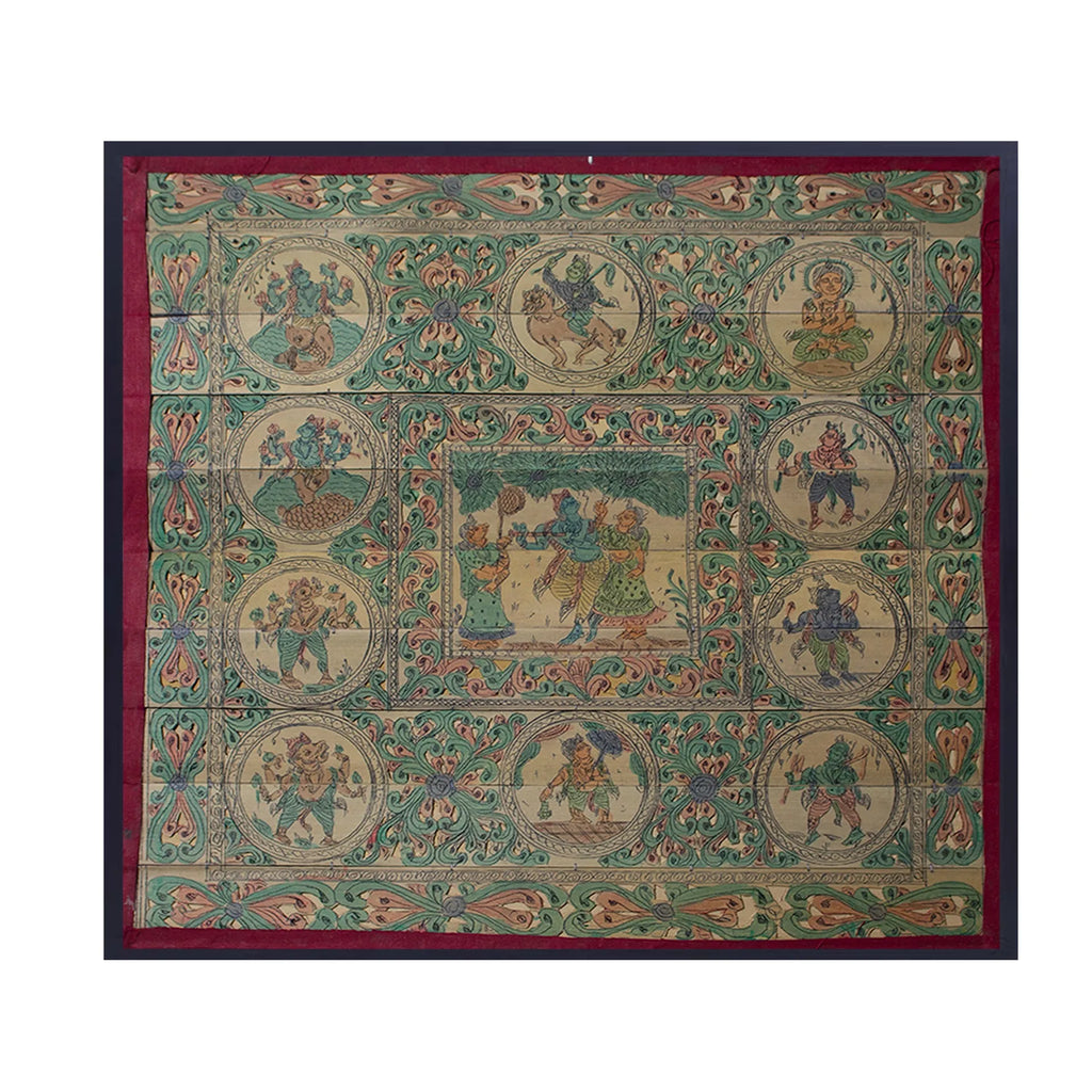 Palm Leaf - Radha Krishna and Dasavtar