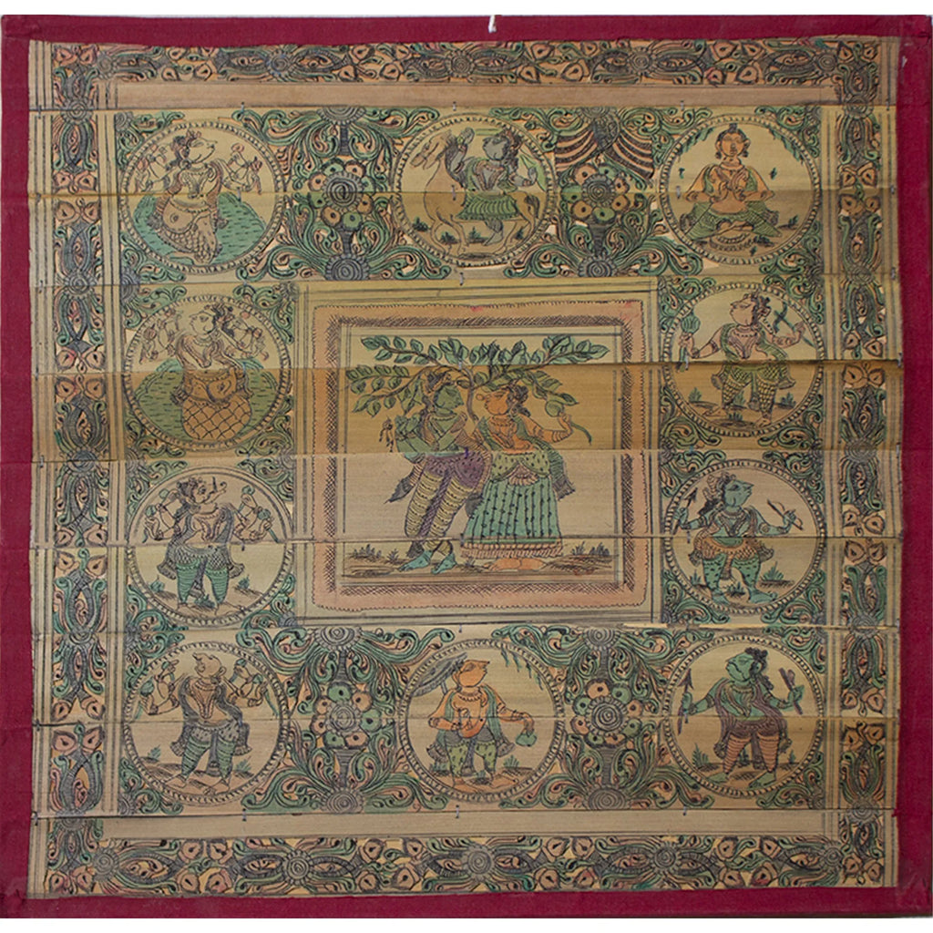 Palm Leaf - Radha Krishna and Dasavtar