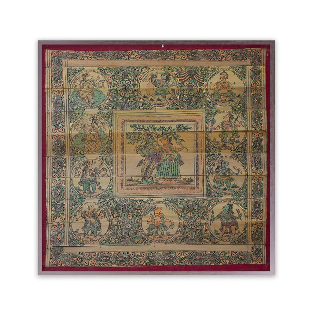 Palm Leaf - Radha Krishna and Dasavtar