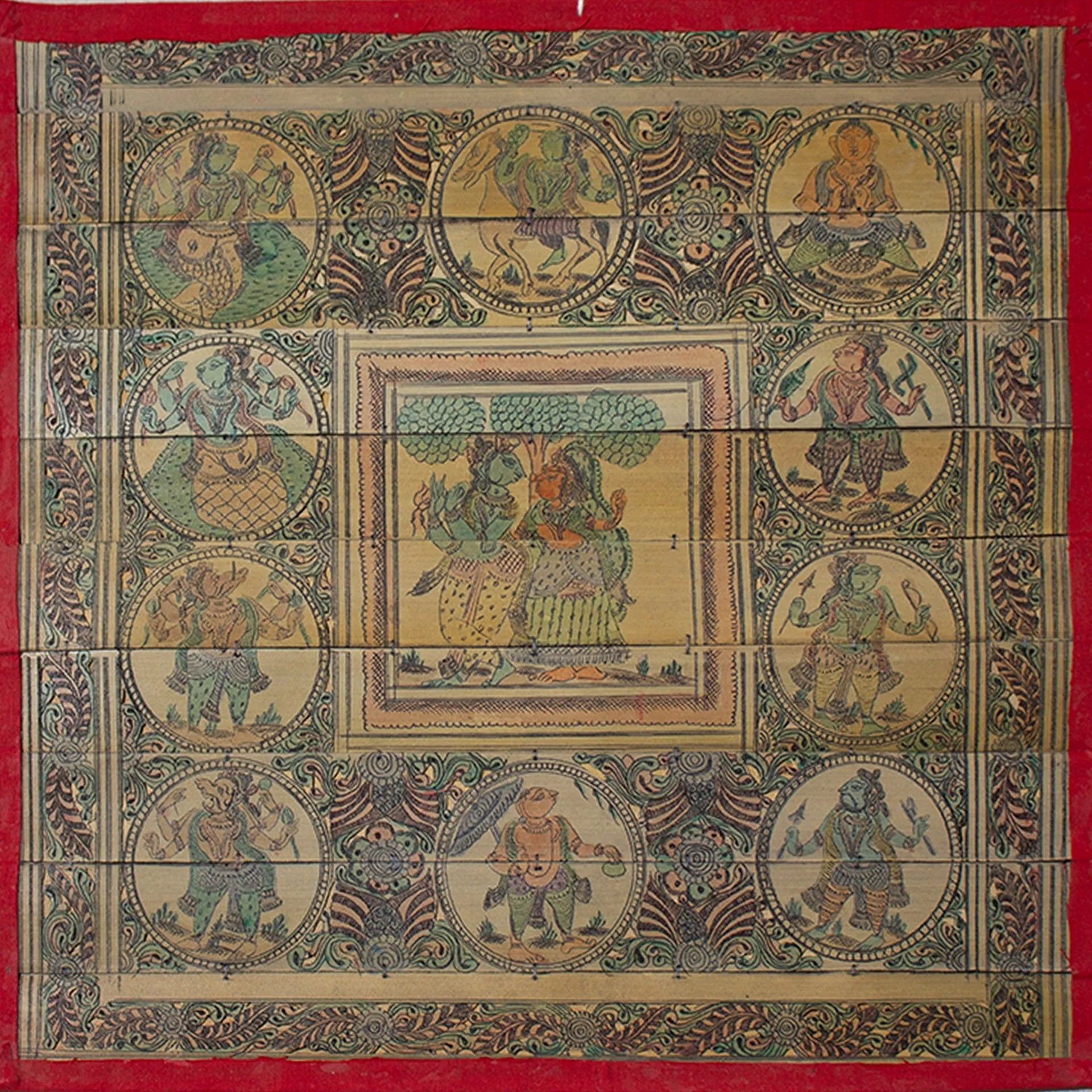 Palm Leaf - Radha Krishna and Dasavtar