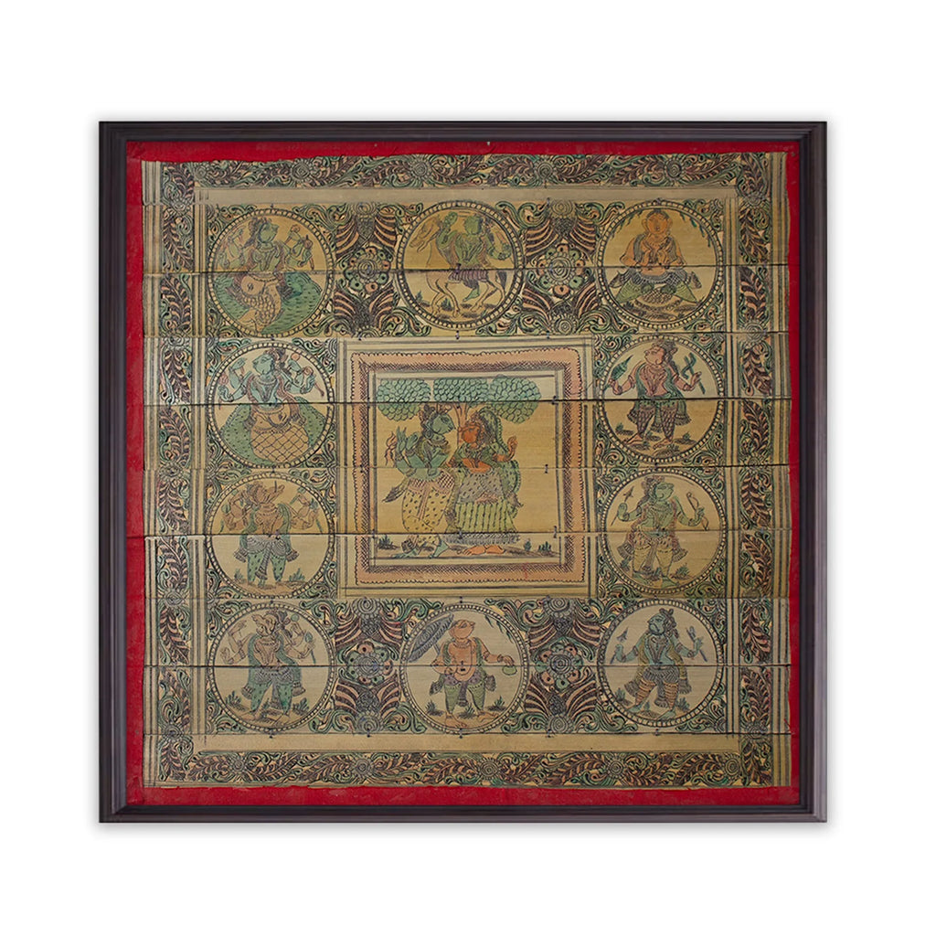 Palm Leaf - Radha Krishna and Dasavtar