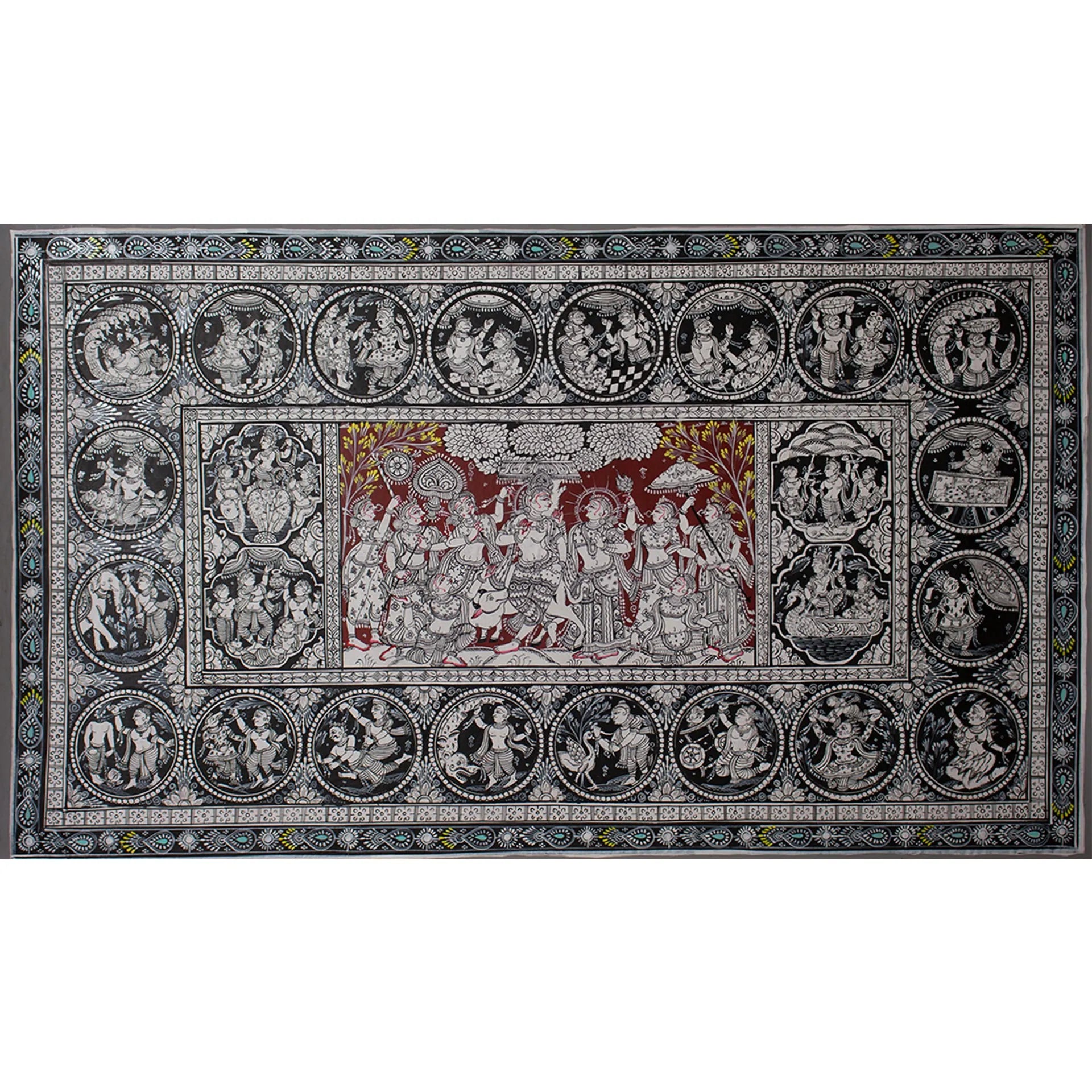 Orissa Pattachitra - Krishna Leela