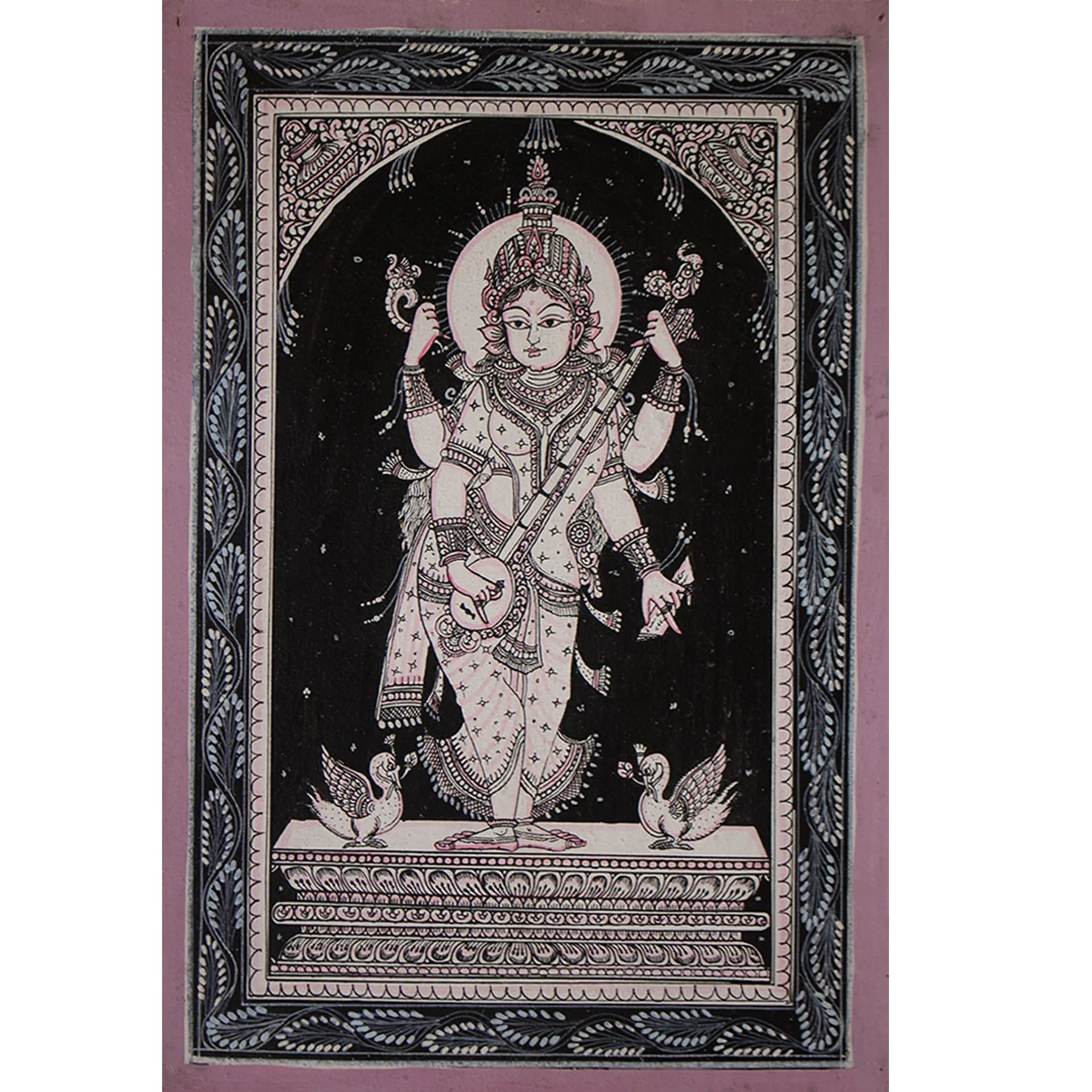 Orissa Pattachitra - Saraswati Maa