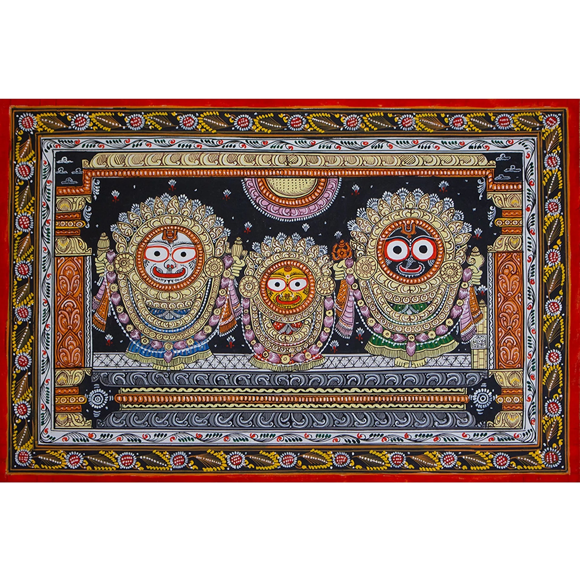 Orissa Pattachitra - Jagannath ji Golden Bhesh