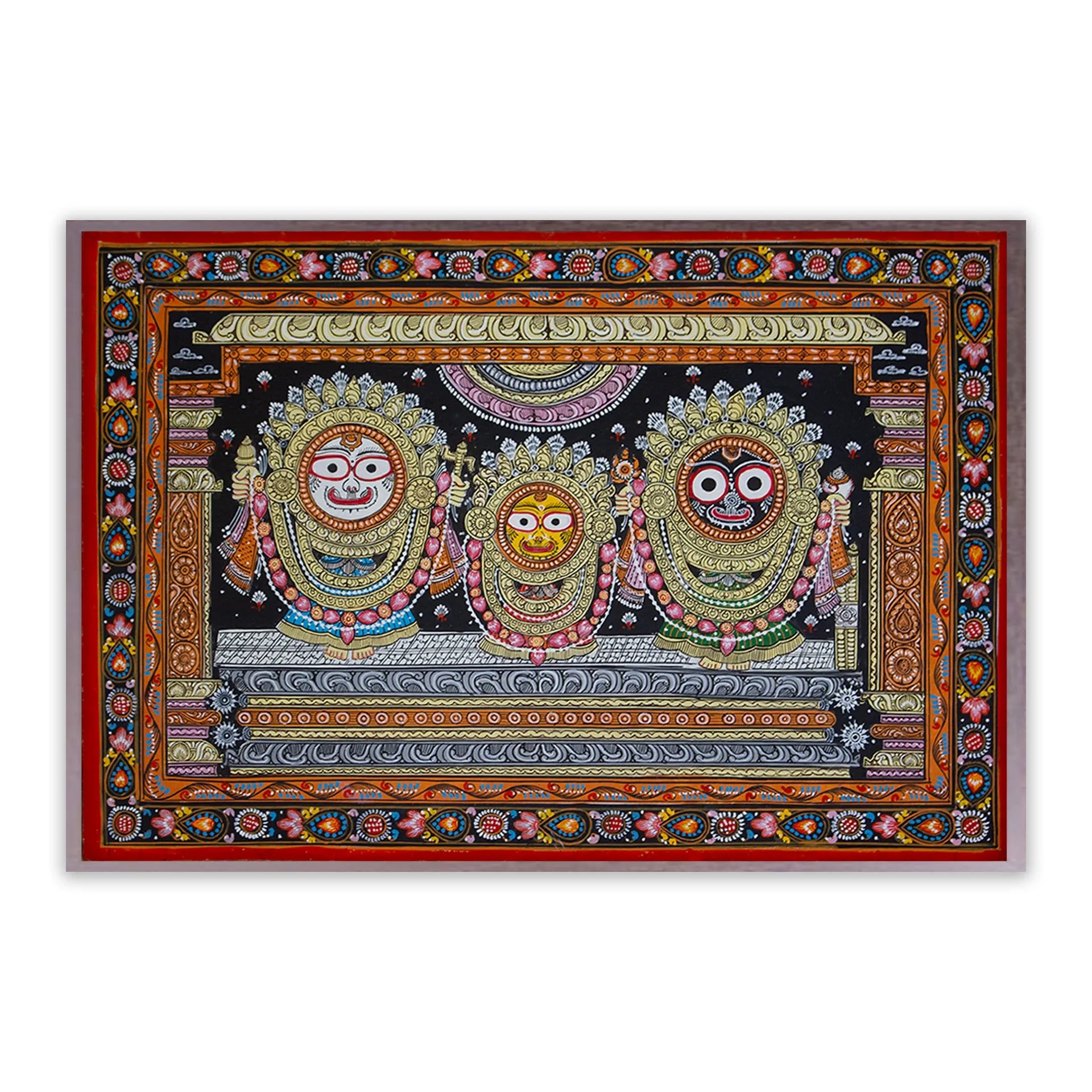 Orissa Pattachitra - Jagannath ji Golden Bhesh