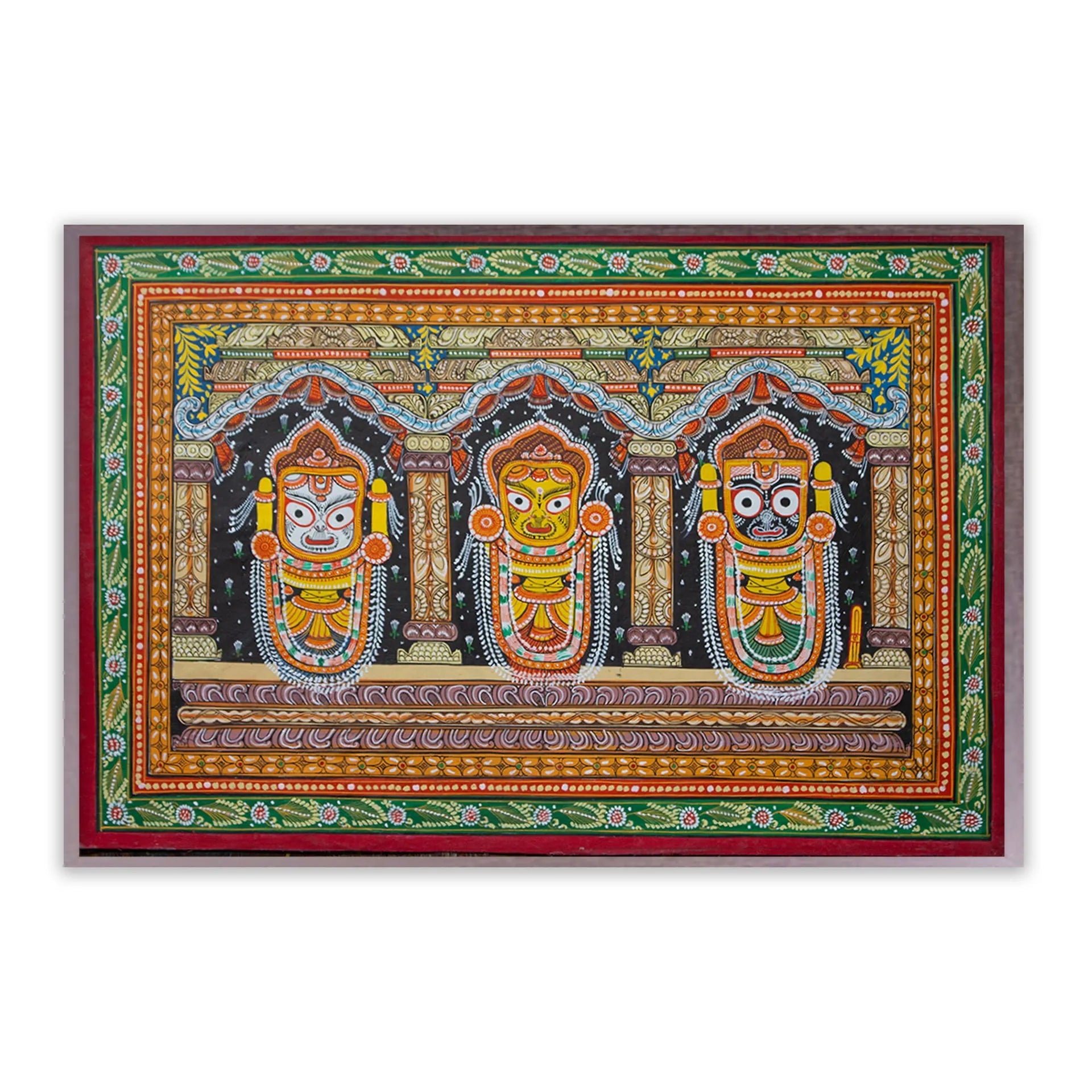 Orissa Pattachitra - Jagannath, Balram and Subhdra