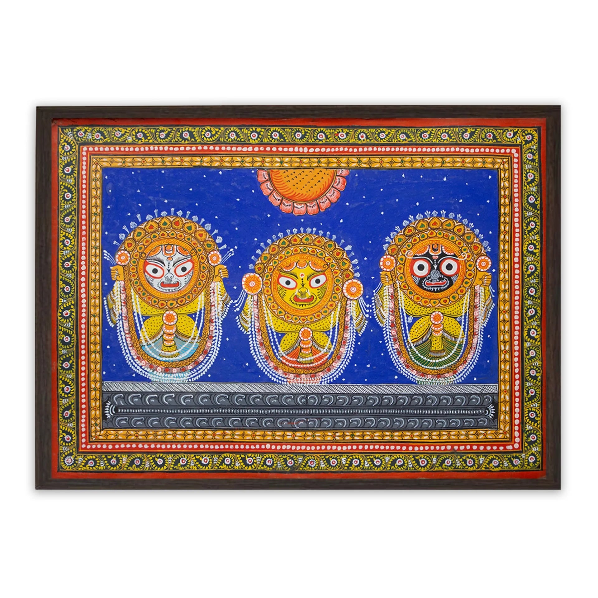Orissa Pattachitra - Jagannath, Balram and Subhdra