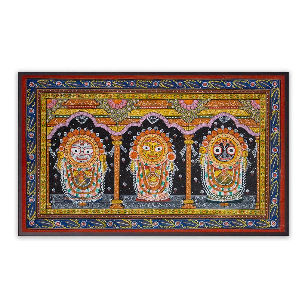 Orissa Pattachitra - Jagannath, Balram and Subhdra