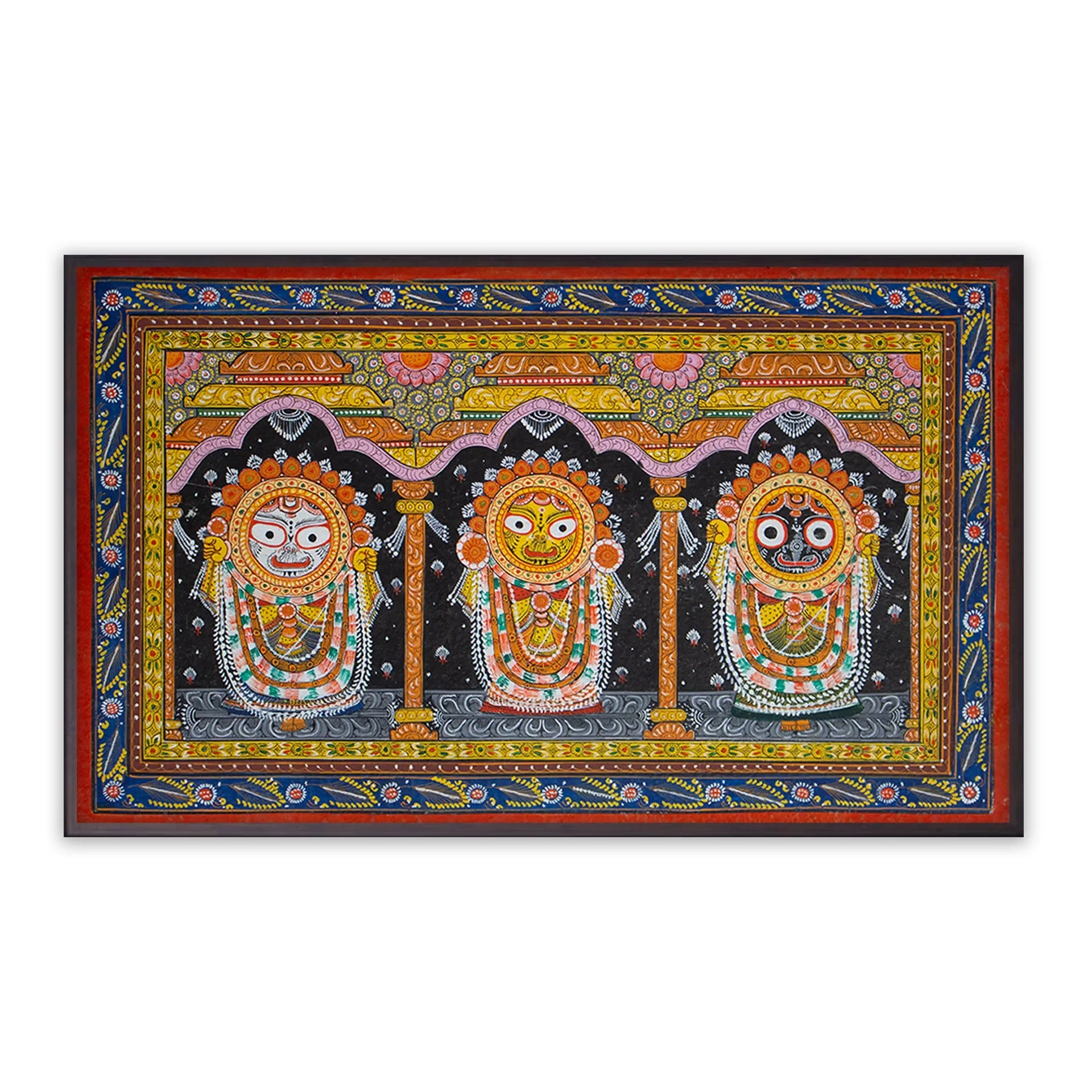 Orissa Pattachitra - Jagannath, Balram and Subhdra