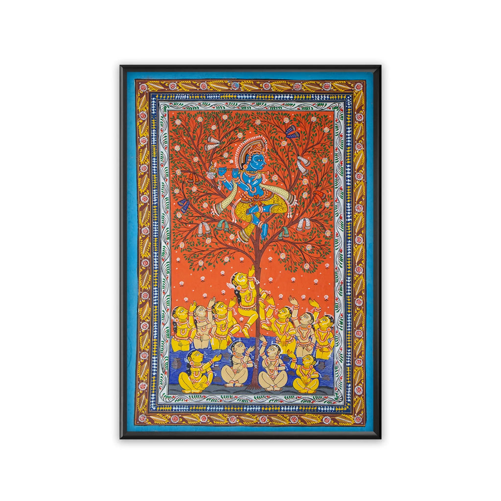 Orissa Pattachitra - Vastra chori by krishna